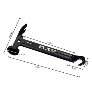 Mini marteau de camping multifonction - Marteau à piquets en acier inoxydable avec poignée en alliage d'aluminium pour la mise en place du camping en extérieur - Product Image 2