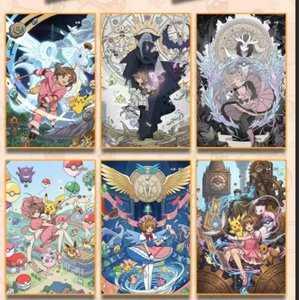 การ์ดตกแต่งผนังลายอนิเมะแบบครอสโอเวอร์ DK Custom ลายซากุระ โปเกมอน ชิคิชิ บอร์ด  ตกแต่งด้วยทองคำเปลว ของสะสมภาพประกอบมังงะ - Product Image 4