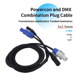 Cable Combinado Profesional Powercon Plus de 3 Pines, Cable Híbrido DMX para Iluminación de Escenario - Product Image 2