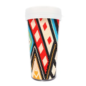 New Trend Cartoon Diamond Painting Water Cups Kids Adult 16oZ Diamond Painting Plastic Tumbler Cup