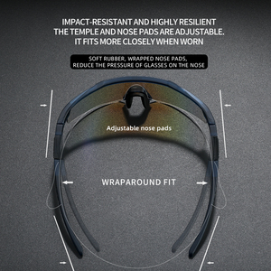 New <strong>Fashion</strong> Color-Changing Cycling <strong>Glasses</strong>, Day and Night Windproof Integrated Goggles, HD UV Protection Sunglasses - Product Image 2