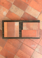 Carreaux de métro en porcelaine émaillée mate, motif brique rouge terre cuite traditionnelle, 98,5x200mm, pour décoration murale