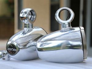 Par de soportes de aluminio para montar sin ángulo, negro, <span class=keywords><strong>barco</strong></span> marino, wakeboard, torre, altavoz instalado - Product Image 2