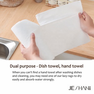Dùng Mộ<span class=keywords><strong>t</strong></span> Lần Dày Nhà Bếp Giấy Cuộn Thân Thiện Với Môi Khăn Rag Mềm Mại Và Thấm Đa-Mục Đích Lười Biếng Khăn Lau Bụi Vải Cho Sử Dụng Hàng Ngày - Product Image 3