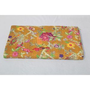 Tropical Home Decor Indian Kantha <b>Bedspread</b> & <b>Quilt</b> Handmade Printed Cotton Washable Soft Eco-Friendly Housewarming Gift - Product Image 6