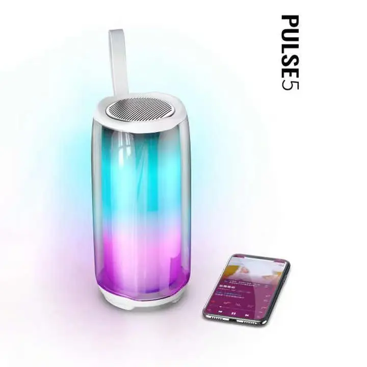 High Quality PULSE 5 Wireless BT Speakers with RGB Light Subwoofer Portable Waterproof Speakers PULSE 5