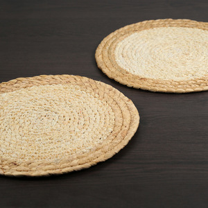 Woven Corn Husk Placemat Round Natural Eco-friendly Table Mat Non-slip Home Decor - Product Image 3