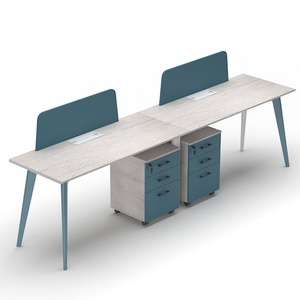 Professional 3 Person Modern Office Furniture Ergonomic Cubicles Partitions Office <b>Desks</b> Workstations - Product Image 2