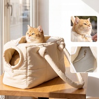 Sac à dos de transport pour animaux de compagnie, motif dessin animé chat et chien, luxe, pliable, chaud, grande capacité, portable, pour sorties automne/hiver