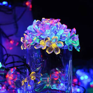 Nuevo producto Festival de Navidad decoración iluminación colorida modelos ajustables botón Control plástico flor fiesta cadena Luz - Product Image 3