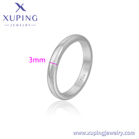 Bijoux XUPING, cuivre écologique plaqué couleur platine, anneaux de forme circulaire décontractés et tendance pour femmes