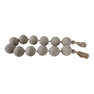 Filo di perle rotonde, perle Ecomix intagliate, nappe in pelle per decorazioni di mensole, tavolini da caffè e bagni - Product Image 2
