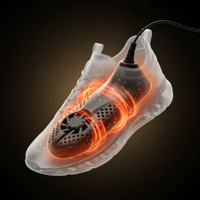 Sèche-chaussures mini noir pour cyclisme avec ventilateur intégré, séchage rapide portable pour chaussures