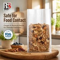 Sacs à fond carré de qualité supérieure pour l'emballage de grains de café et de produits de boulangerie, résistants à l'humidité, en matériau BOPP, thermoscellables et recyclables