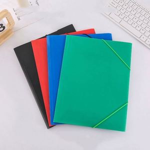 Le meilleur classeur A4 en plastique bleu translucide, robuste, lavable, durable, avec des rabats intérieurs et une bande élastique - Product Image 3