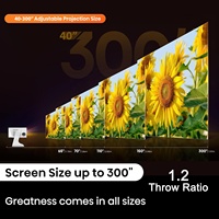 Projecteur intelligent certifié TV - Système WiFi 5G sans fil FHD 1080P LCD prenant en charge la 4K 600 ANSI Lumens Vidéo Auto Focus