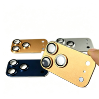 Autocollant de décoration pour objectif d'appareil photo pour iPhone 13-16 Pro Max, mise à niveau vers l'apparence de l'iPhone 17 Pro Max, film protecteur d'objectif en alliage d'aluminium mat