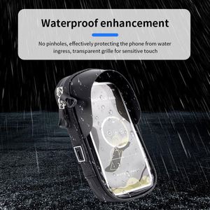 Bolsa para Teléfono con Pantalla Táctil, Impermeable, con Cierre y Dos Bolsillos, para Ciclismo, con Rotación de 360 Grados, Negra, de 6 Pulgadas, Envío Inmediato - Product Image 4
