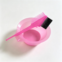 Kit professionnel de bols et pinceaux en plastique pour coloration capillaire – Outils de coiffure pour salon et usage domestique – Idéal pour mélanger les colorants et décolorants