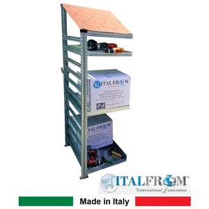 Capanno Modulare Continuo Italfrom in Acciaio Zincato con Staffe a Parete e 3 Ripiani per Deposito e Stoccaggio - Product Image 3