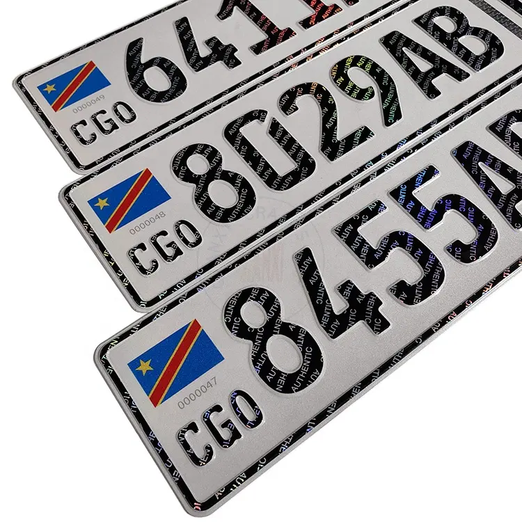 Personalized African Zambia car no plate South Africa vehicle license plate Congo number plates