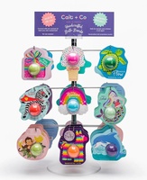 Coffret cadeau de bain pour enfants bio avec huile essentielle et bombes effervescentes colorées, design personnalisé de licorne, lion et autres animaux