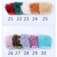 Belle 49 couleurs coq selle plume garniture frange plume lacets pour costumes de fête de carnaval plume tissu dentelle décoration