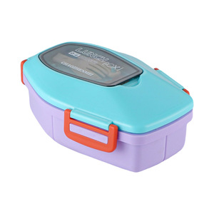 Portable Double Layer Sealed <b>Lunch</b> <b>Box</b> with Leak Proof Design Microwave Safe Kids Food Container with Cutlery Kitchen - Product Image 3