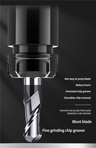 Xi măng cacbua vonfram thép góc ngoài bán kính 2-Sáo bóng phay cắt <span class=keywords><strong>CNC</strong></span> để gia công các bộ phận thép - Product Image 3