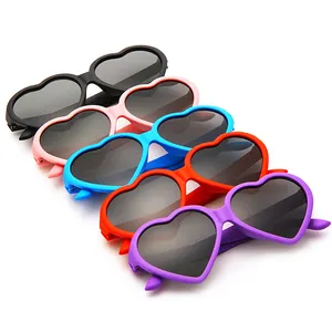 Dazgirl оптовая продажа силиконовые солнцезащитные очки uv400 в форме сердца Роскошные поляризованные детские солнцезащитные очки