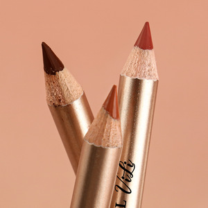 Crayon à lèvres personnalisé en gros, haute pigmentation, imperméable, anti-bavures, séchage rapide, végétalien, lot de 12 couleurs avec taille-crayon - Product Image 1