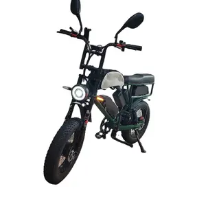 2000W Electric Bike Bafang Motor 52V44Ah Full Suspension Hydraulic Brake Anti-punctured Tire 65kmh Dual Motor Electric Fatbike