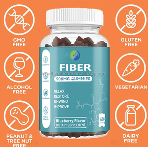 Ausreson ODM Fiber glukomandan Gummies Collagen Detox Suplemen Sumber hebat diet & pencernaan serat Gummies - Product Image 2