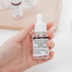 Botella Dispensadora de Cosméticos de Plástico PET Transparente de 15ml-100ml con Tapón de Rosca y Gotero para Suero para el Cuidado de la Piel, Mascarilla Facial, Champú y Loción - Product Image 3