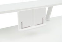 Bureau d'ordinateur Midtec modèle 8003, durable, réglable, écologique, en bois massif, avec grand tiroir et élévation manuelle (1m/1.2m)