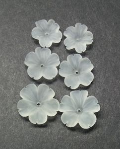 หรูหราดีสีขาวฝ้าดอกไม้รูปร่างธรรมชาติควอตซ์ Cariving พลอยหลวม - Product Image 3