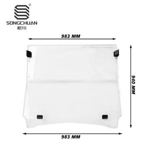 Parabrisas Plegable de Acrílico para Carro de Golf Yamaha G29 2007-2016 (Modelo Antiguo) con Vidrio Transparente de 4mm - Product Image 5