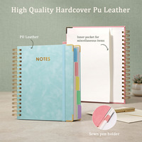 Carnet à spirale B5 de qualité supérieure OEM, couverture rigide en cuir PU avec logo personnalisé pour cadeaux d'entreprise et cadeaux personnels