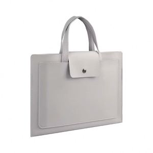 <b>A4</b> leather document bag storage bag, large capacity double-layer file <b>folder</b> business official briefcase, custom logo - Product Image 2