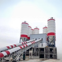 Centrale à béton stationnaire HZS60 avec convoyeur à bande pour projets de construction, centrale à béton à mélange humide
