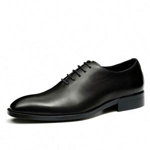 Zapatos de Vestir para Hombre, de Cuero Genuino, con Punta Puntiaguda, con Cordones, Estilo Oxford, para Oficina, Carrera, Todas las Temporadas - Product Image 5