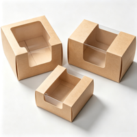 Boîtes à gâteaux personnalisées de luxe en carton recyclable transparent avec fenêtre pour sushis, pain, cupcakes - Emballage de boulangerie en gros