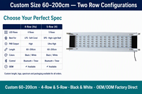 Lampe LED corail ZOOBAM à 5 rangées avec minuterie et contrôle à trois voies, adaptée aux aquariums de corail d'eau salée (60-300 cm)