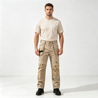 Pantalon de travail personnalisé en gros avec poches pour genouillères, pantalon cargo de sécurité pour mécaniciens, électriciens et logistique