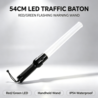 Bâton de signalisation LED 54 cm, rouge et vert clignotant, portatif, IP54, pour le contrôle du trafic et la sécurité routière, vente en gros OEM