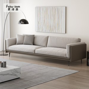 Sofá Seccional Moderno y Sencillo de Tela de Lino Lavable y Extraíble de Alta Gama Estilo Italiano para Apartamentos Pequeños - Product Image 1