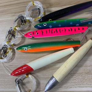 6 pouces cèdre Plug Marlin thon Slayer eau salée pêche à la traîne leurres 10/0 crochet gréé en bois cèdre Plug - Product Image 1