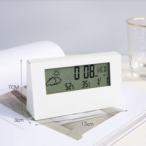 Termómetro LCD al por Mayor, Termohigrómetro, Reloj Electrónico Multifunción, Medidor de Temperatura y Humedad, Estación Meteorológica para el Hogar - Product Image 5