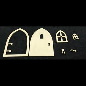 เฟอร์นิเจอร์ตกแต่งบ้านตุ๊กตาขนาดเล็กประตูและหน้าต่างบ้านตุ๊กตาไม้อุปกรณ์เสริมบ้านตุ๊กตาขนาดเล็ก - Product Image 4