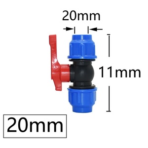 Válvula de 20 mm para Tuberías de Riego MDPE, Válvula de Cierre de Plástico, Conectores de Compresión para Tuberías de Agua, Conector de Válvula de Bola - Product Image 2